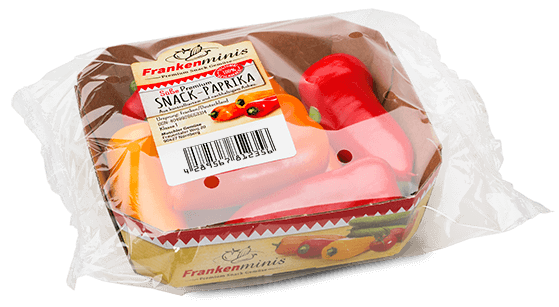 Frankenminis Premium Snack Paprika Verpackung Frankenminis Premium Snack Paprika Verpackung